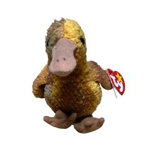 Ty Beanie Baby Kiwi Bird Plush Toy 1998 Retired Collectible Brown/Yellow Stuffed